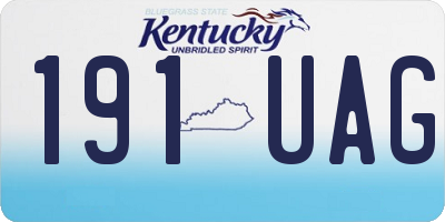 KY license plate 191UAG