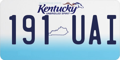 KY license plate 191UAI