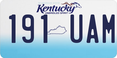 KY license plate 191UAM