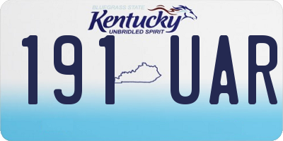 KY license plate 191UAR