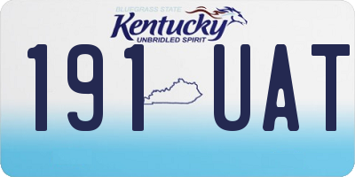 KY license plate 191UAT