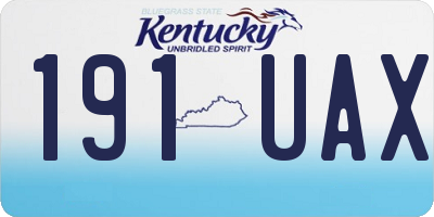 KY license plate 191UAX
