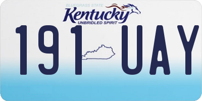 KY license plate 191UAY