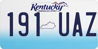 KY license plate 191UAZ