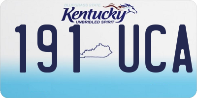 KY license plate 191UCA