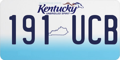 KY license plate 191UCB