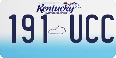KY license plate 191UCC