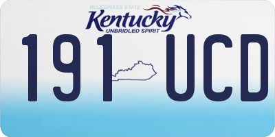 KY license plate 191UCD