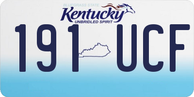 KY license plate 191UCF