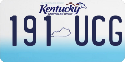 KY license plate 191UCG