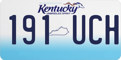 KY license plate 191UCH