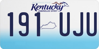 KY license plate 191UJU