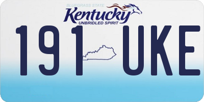 KY license plate 191UKE