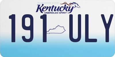 KY license plate 191ULY