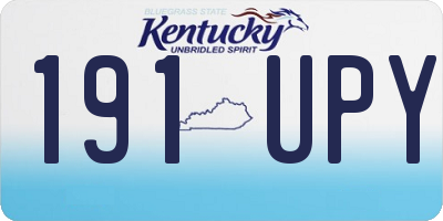 KY license plate 191UPY