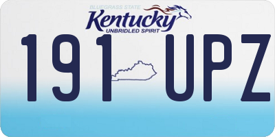 KY license plate 191UPZ