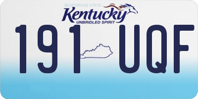 KY license plate 191UQF