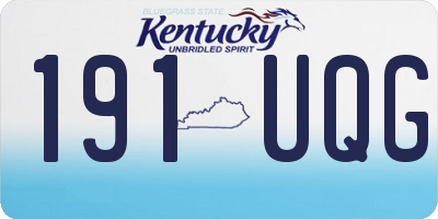 KY license plate 191UQG