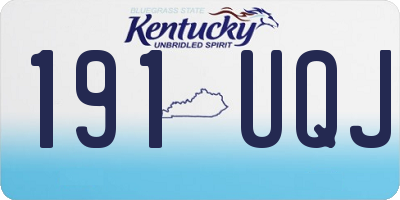 KY license plate 191UQJ