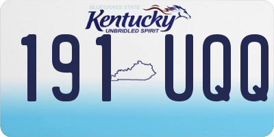KY license plate 191UQQ
