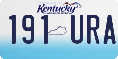 KY license plate 191URA