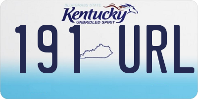 KY license plate 191URL