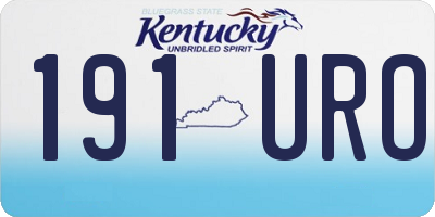 KY license plate 191URO