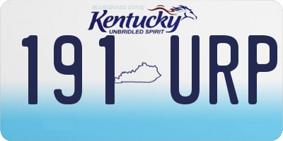 KY license plate 191URP