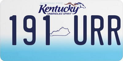 KY license plate 191URR