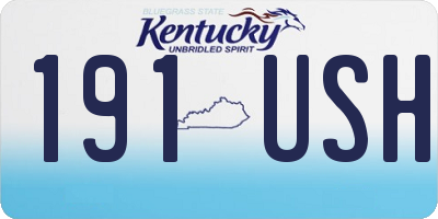 KY license plate 191USH