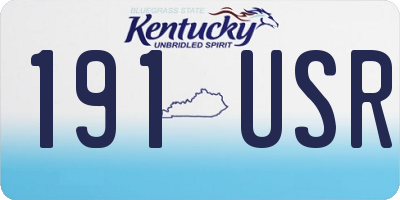 KY license plate 191USR