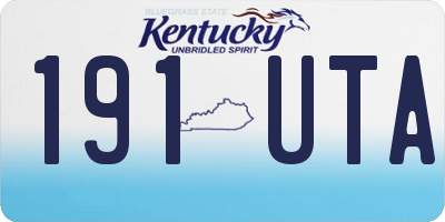 KY license plate 191UTA