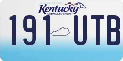 KY license plate 191UTB