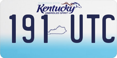 KY license plate 191UTC
