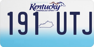 KY license plate 191UTJ