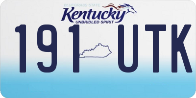 KY license plate 191UTK