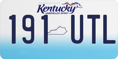 KY license plate 191UTL