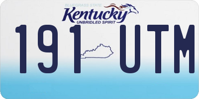 KY license plate 191UTM