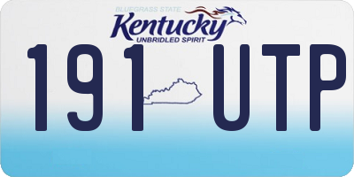 KY license plate 191UTP