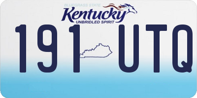 KY license plate 191UTQ