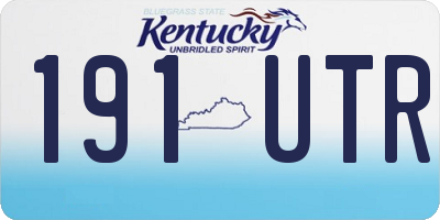 KY license plate 191UTR