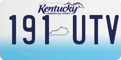 KY license plate 191UTV