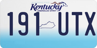 KY license plate 191UTX