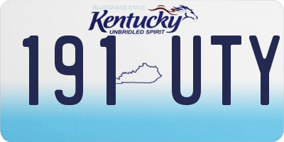 KY license plate 191UTY