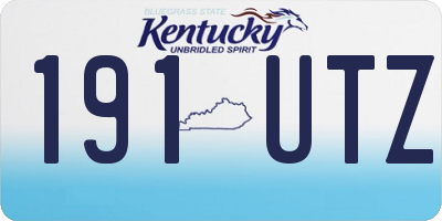 KY license plate 191UTZ