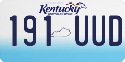 KY license plate 191UUD