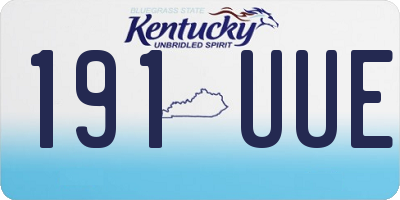 KY license plate 191UUE