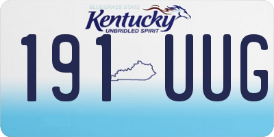 KY license plate 191UUG