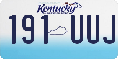 KY license plate 191UUJ