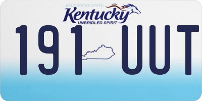 KY license plate 191UUT